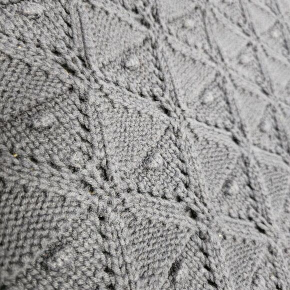 TOMMY HILFIGER Sweater Womens Size XL Navy Open 3D Popcorn Knit Classic Preppy - Picture 7 of 7